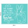 MANGOUSONG Screen Printing Kit,28x21.5cm English Rabbit Silk Screen Stencils Reusable Silkscreen Print Kit for Printing Handbag Decoration Template Seal Tool view 2