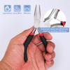 Black Needle Nose Pliers 4.5 Inch Long Nose Pliers with Comfort Grip for Jewelry Making, Handmade Craft, Wire Wrapping view 3