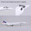 VaNmar 19.7" 1:125 Air France Concorde Model Jet Passenger Airplane Model Pre-Build Aircraft Model Die-Cast Metal Simulation Aviation Collection Gift (Color : British Airways-LED) view 2