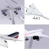 VaNmar 19.7" 1:125 Air France Concorde Model Jet Passenger Airplane Model Pre-Build Aircraft Model Die-Cast Metal Simulation Aviation Collection Gift (Color : British Airways-LED) view 3