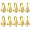 BEEFLYING 20PCS Real 18K Gold Plated Cubic Zirconia Earring Hooks Ear Wires with Dangle Loops for DIY Jewelry Making Crafts view 1
