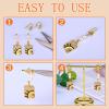 BEEFLYING 20PCS Real 18K Gold Plated Cubic Zirconia Earring Hooks Ear Wires with Dangle Loops for DIY Jewelry Making Crafts view 4