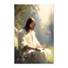 Worihut 5D DIY Diamond Painting by Number Kits Full Drilled Round Home Decor Painting Cross Stitch Embroidery Jesus in Garden for Adults 20x30 Inch view 1