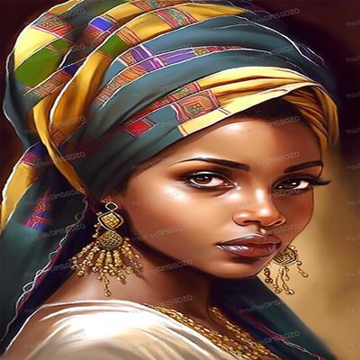 RMSGOZO Beautiful Indian Women Diamond Painting for Adults Kids - 5D Oil Diamond Painting Kits, Full Round Gemstone Dots Diamond Kit, for Home Decor Room Decor Gifts 16X24 Inches