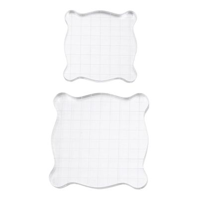 2pcs Acrylic Stamp Blocks Stamping Tools for DIY Craft Projects for Card Making Journals Invitations and Scrapbooking for Easy Application