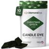 Christmas Green Candle Dye - Made in The USA - Safe and Easy to Use - Premium Candle Making Supplies - Perfect for DIY Candle Making Kits - Designed for Candle Wax - 10 Dye Chips view 1