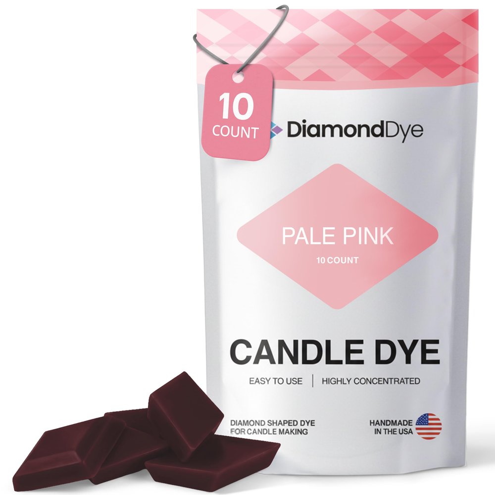 Pale Pink Candle Dye - Made in The USA - Safe and Easy to Use - Premium Candle Making Supplies - Perfect for DIY Candle Making Kits - Designed for Candle Wax - 10 Dye Chips