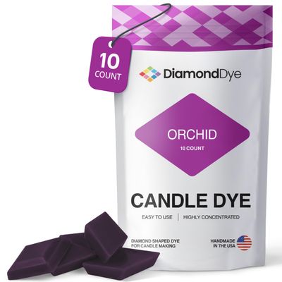Orchid Candle Dye - Made in The USA - Safe and Easy to Use - Premium Candle Making Supplies - Perfect for DIY Candle Making Kits - Designed for Candle Wax - 10 Dye Chips