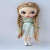JD763 10-11inch Fancy Twists Braids Synthetic Mohair Doll Wigs (Blend Blond) view 1