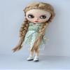 JD763 10-11inch Fancy Twists Braids Synthetic Mohair Doll Wigs (Blend Blond) view 3