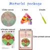 Latch Hook Round Rug Kits Santa Claus and Christmas Tree for Beginner Needle Crochet Yarn Kits Embroidery Carpet Cushion Hook and Latch Kit Tapestry Decoration 50x50cm(1) view 2