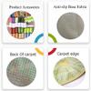 Latch Hook Round Rug Kits Santa Claus and Christmas Tree for Beginner Needle Crochet Yarn Kits Embroidery Carpet Cushion Hook and Latch Kit Tapestry Decoration 50x50cm(1) view 3