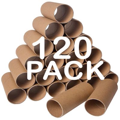 120 Pack Thick Cardboard Tubes For Crafts - Craft Rolls - Round Cardboard Tubes - Craft Tubes - Toilet Paper Rolls Crafts - Paper Tube For Crafts - Craft Round Tubes 1.57 x 3.9 Inches - Brown