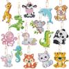 Augisteen 15 PCS Diamond Painting Keychains Animal Diamond Art Ornaments Double Side Diamonds Key Rings DIY 5D Art Pedants for Beginners Birthday Crafting Home Party Decor view 1