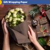 Vanhench 17.5"963" (80/1/4FT) Wrapping Paper, Chocolate Brown Art Craft Paper Roll for Men Boys, Fathers Day Gift Wrapping Bouquet Flower Kraft Paper, Bulletin Board Paper view 3