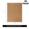 50 Pack Kraft Paper - Brown Stationery Paper- Brown Craft Paper for Arts and Craft, Drawing, D.I.Y. Projects - Letter Size Kraft Paper - Laser & Inkjet Printer Compatible - 8.5 x 11 Inches view 2