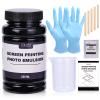 Caydo Screen Printing Photo Emulsion (8.5 oz), Diazo Sensitizer(1g), Measuring Cup, Gloves, and 5 Stir Sticks, Pre-Sensitized Photo Emulsion Screen Printing Supplies for Screen Printing and Fabric view 1
