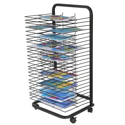 Art Drying Rack For Classroom - Art Drying Rack, Keep Artwork Protected While Drying, Sturdy Paint Drying Rack With Lockable Wheels, Classrooms Foldable Oil Painting Air Drying Rack ( Size : 35-layer