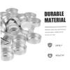 SEWACC 200sets Aluminum Tea Light Cups Empty Cases Wicks for Candle Making Supplies High-Temperature Resistant Tealight Base for DIY Projects and Special Occasions view 2
