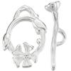 Beebeecraft 10 Sets Ring Toggle Clasps 925 Sterling Silver Plated Flower Bracelet Toggle Clasps T Bar Jewelry Clasps Connectors for Necklace Bracelet Making view 1