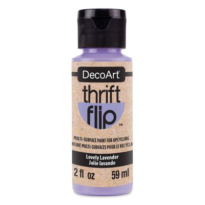 DecoArt Thrift Flip Multi-Surface Paint - Lovely Lavender, 2 oz