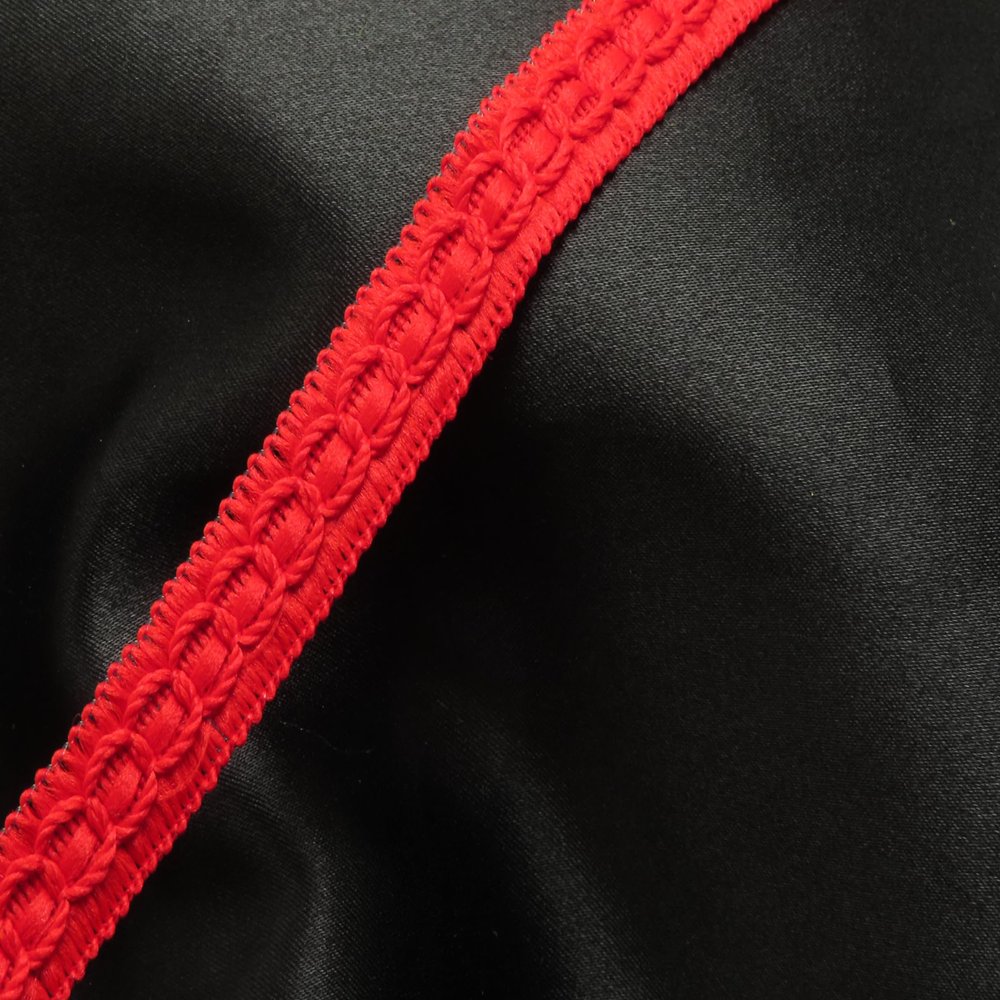 Flat Braid 5/8" 16mm Bright Colors Sewing Trim 20 Yard Bolt (Red)