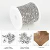Kyutong 10M Stainless Steel Chain for Jewelry Making Thin Curb Silver Chains for Necklace Bracelet Making Supply Jewelry Findings view 2