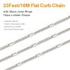 Kyutong 10M Stainless Steel Chain for Jewelry Making Thin Curb Silver Chains for Necklace Bracelet Making Supply Jewelry Findings view 4