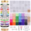 Wuollgess 6000 PCS Clay Beads Bracelet Making Kit with A to Z Alphabet Letter Beads, Friendship Bracelet Kit, Earrings Necklace Craft Jewelry Making Kit for Adults view 1