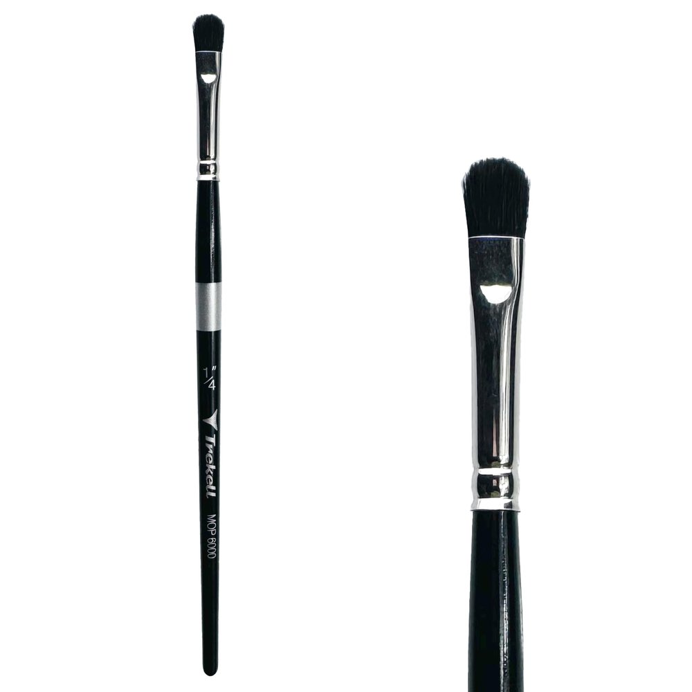 Trekell Mop Artist Brushes for Watercolor, Acrylic, and Oil Painting - Short Handle