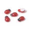 KISSITTY 100pcs Natural Wood Ladybug Craft Embellishments Red Ladybird Cabochons Flat Back Decorations for Crafts Ornaments DIY Scrapbooking Party Garden Home Decor view 1
