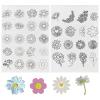 NICENEEDED 36 PCS Flower Hand Sewing Stabilizers, Floral Transfer Water Soluble Stabilizer, Washable Stick and Stitch Embroidery Paper for Hand Sewing Beginners view 1