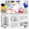 XLTFUC Mobile Art Drying Rack, with 25 Removable Shelves, Stackable Metal Drawing Art Rack for Classrooms, Art Studios and Homes view 4