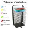 XLTFUC Art Drying Rack, Mobile Metal Art Storage Rack with 25 Removable Shelves, Stack Rack for Drawings, for Classrooms, Art Studio and Home view 3
