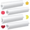 Sunnychicc 4 Pcs Silicone Soap Mold Long Moon Round Star Heart Tube Column Chocolate Candle Embed Soap Making Supplies for DIY Handmade Mousse Loaf Dessert Cake Craft Art view 1