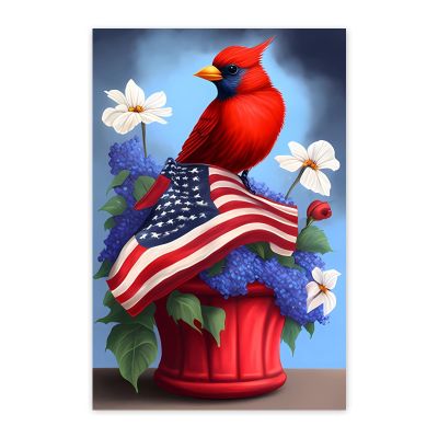 Worihut 5D Diamond Painting Kits for Adults, Red Bird Full Drill Diamond Art with Diamonds, DIY Cross Stitch for Home Wall Decor Gifts 16x20 Inch
