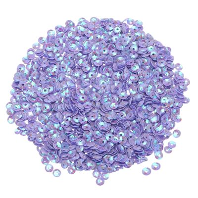 MECCANIXITY Loose & Cup Sequins 4MM Glitter Sequins (3000Pcs) - Light Purple for Embroidery, Jewelry Making & Crafts