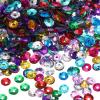 MECCANIXITY Loose Sequins 4MM Laser Sequins 3000Pcs Cup Sequins Embroidery Sequins for Jewelry Making Crafts Sewing,Multicolored view 4