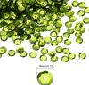MECCANIXITY Loose Sequins 4MM Silver Backed Sequins 3000Pcs Cup Sequins Embroidery Sequins for Jewelry Making Crafts Sewing,Light Green view 2