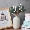 BEIJIALY 20 pcs Artificial Pine Picks, Christmas Berry Stem Christmas Floral Picks, Christmas Pine Cones Artificial Pine Needles Evergreen Pine Branches for Xmas DIY Crafts Decor(White) view 4