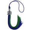 Endea Graduation Double Color Tassel with Silver Bling Charm (Royal Blue/Green, 2028) view 1