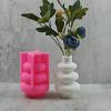 Circular Stacked Vase Epoxy Resin Silicone Mold Geometric Flower Pot Silicone Mold Succulent Planter Plaster Concrete Mold view 1
