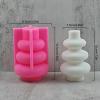 Circular Stacked Vase Epoxy Resin Silicone Mold Geometric Flower Pot Silicone Mold Succulent Planter Plaster Concrete Mold view 2