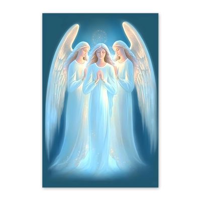 NSUAJOF Diamond Painting Kits Three Praying Angels Art Painting 5D DIY Full Round Drill HD Canvas Wall Art, Personalized Gifts for Family Friends Home Wall Decor 8X12 Inch