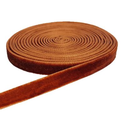 Qingxii Decorr Wedding Christmas Valentin's Day Gift Box DIY Craft Decor Velvet Ribbon (Brown, 3/8''x6Yards)