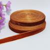 Qingxii Decorr Wedding Christmas Valentin's Day Gift Box DIY Craft Decor Velvet Ribbon (Brown, 3/8''x6Yards) view 2