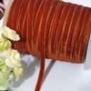 Qingxii Decorr Wedding Christmas Valentin's Day Gift Box DIY Craft Decor Velvet Ribbon (Brown, 3/8''x6Yards) view 3