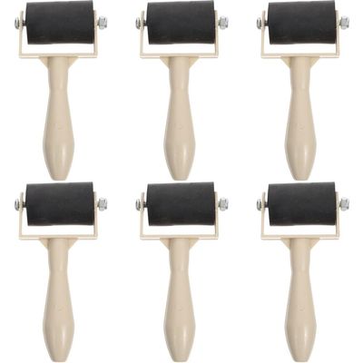 Operitacx 18pcs Portable Printmaking Roller Glue Roller Ink Applicator for Crafting Easy to Clean Comfortable Grip for Painting Stamping and Projects