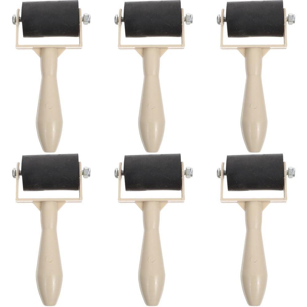 Operitacx 18pcs Portable Printmaking Roller Glue Roller Ink Applicator for Crafting Easy to Clean Comfortable Grip for Painting Stamping and Projects