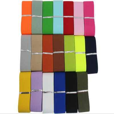 1.5inch Wide Colored Elastic Band for Sewing 20 Yards Double-Side Heavy Stretch High Elasticity for Belts Double-Side Twill Woven Elastic Band for Pants Waistband-Wigs-DIY Crafts & Projects